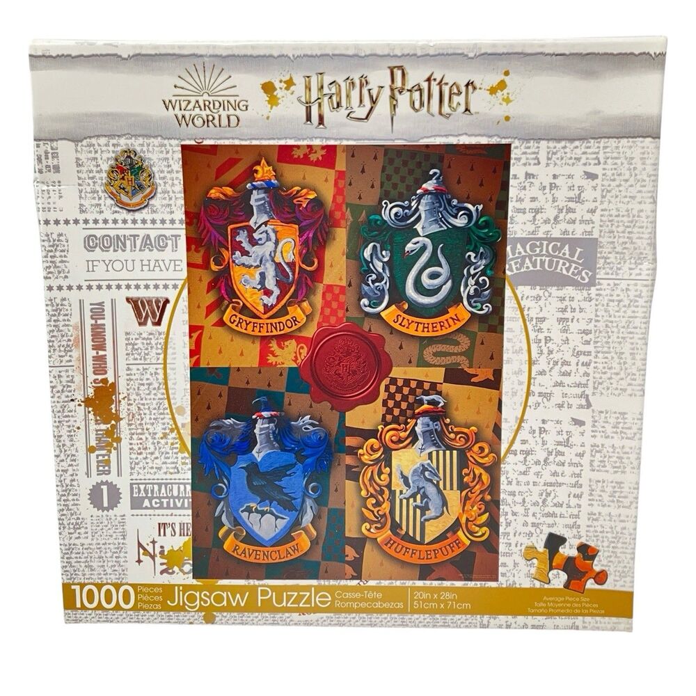 Harry Potter Jigsaw Puzzle 1000 Piece Hogwarts Houses Wizarding World Gryffindor